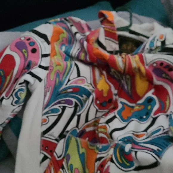 Colorful Abstract Patterned Jacket - Picture 3 of 3